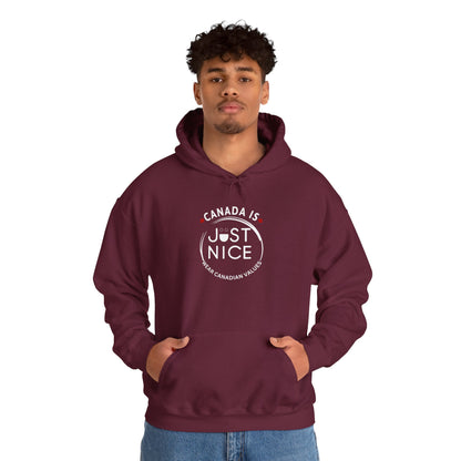 Canada Is Just Nice Hooded Sweatshirt | Unisex Cozy Pullover