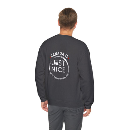Canada Is Just Nice Crewneck Sweatshirt - Cozy Unisex Sweater