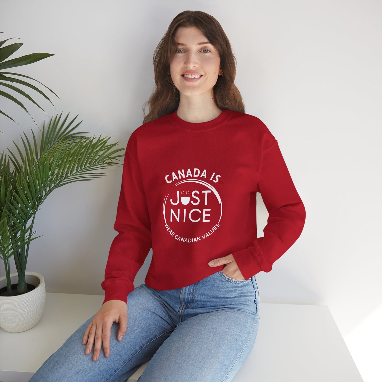 Canada Is Just Nice Crewneck Sweatshirt - Cozy Unisex Sweater