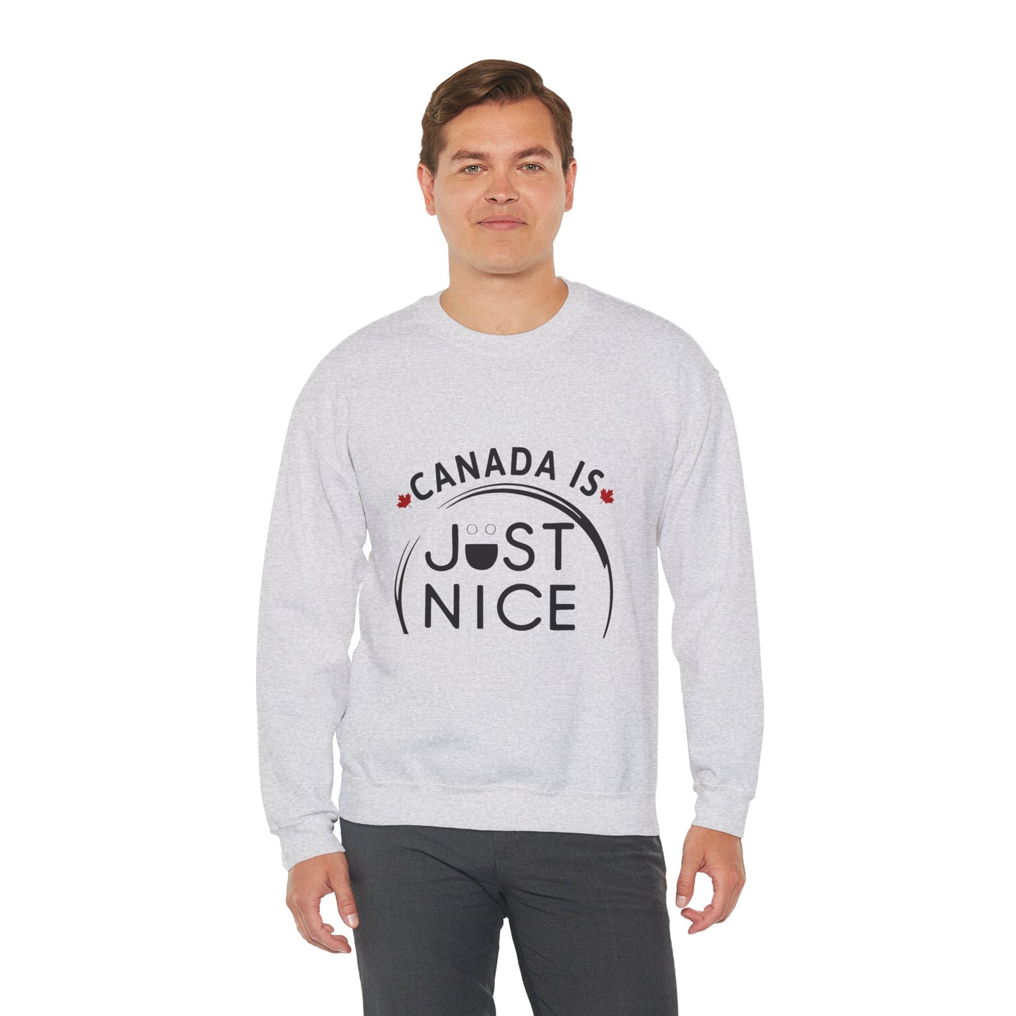 Canada Is Just Nice Crewneck Sweatshirt - Cozy Unisex Sweater