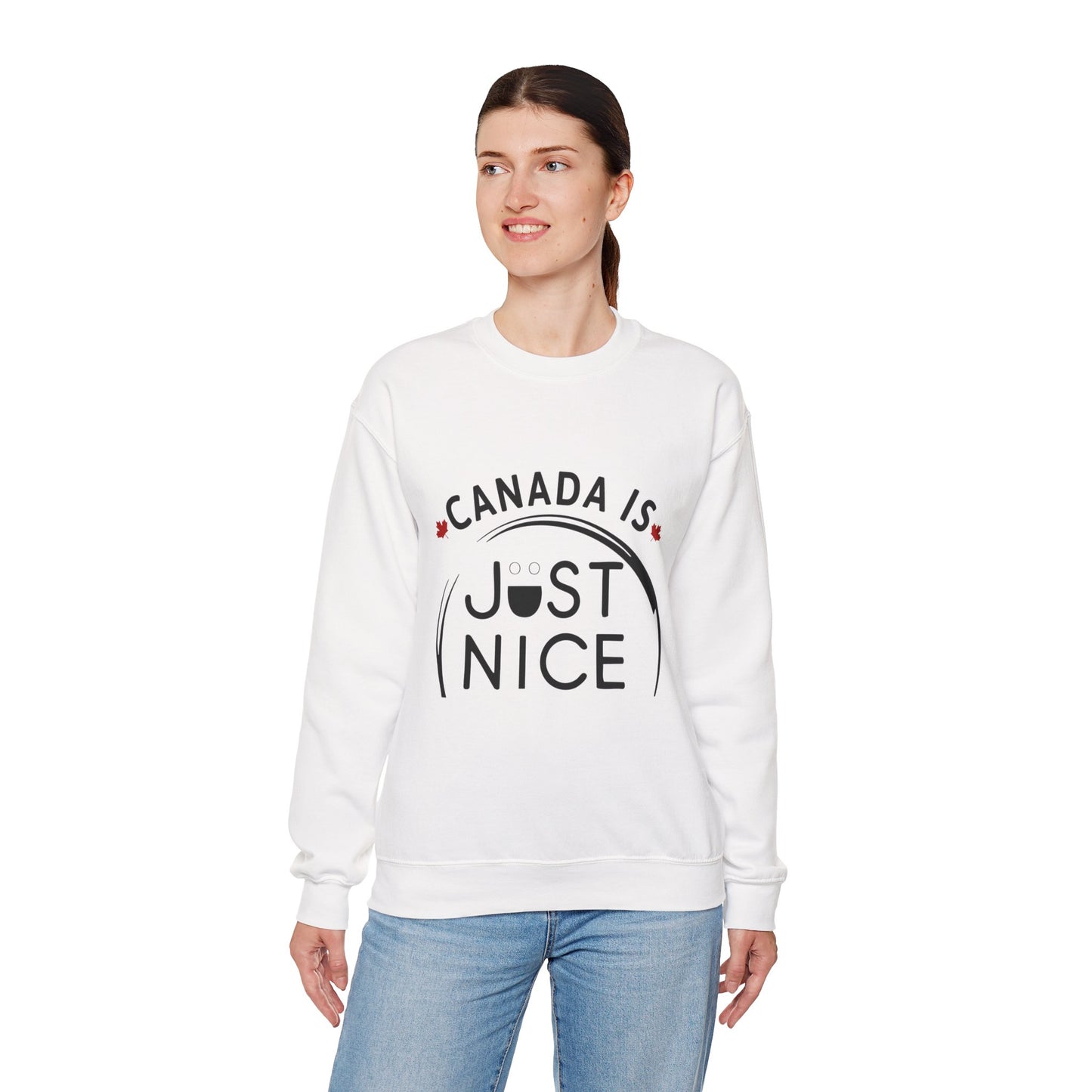 Canada Is Just Nice Crewneck Sweatshirt - Cozy Unisex Sweater