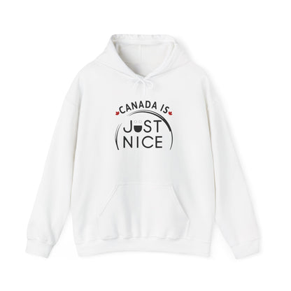 Canada Is Just Nice Hooded Sweatshirt | Unisex Cozy Pullover