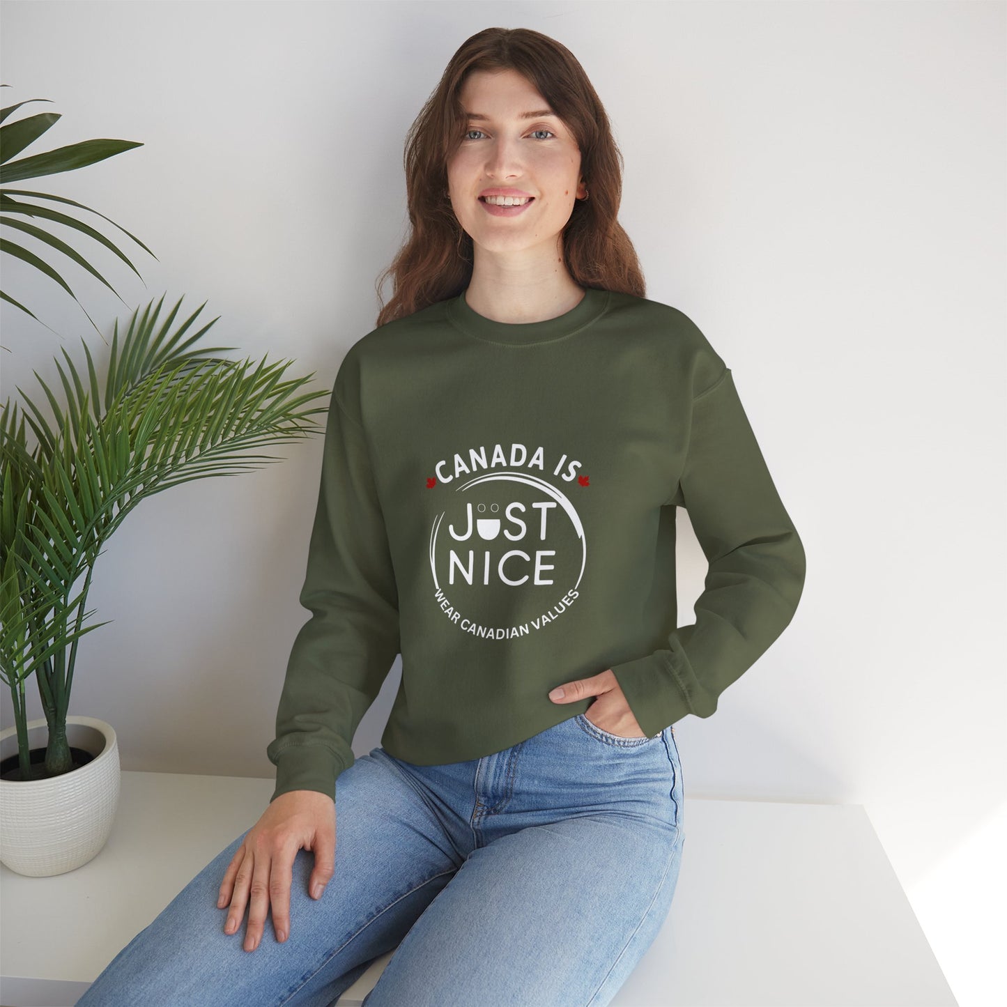 Canada Is Just Nice Crewneck Sweatshirt - Cozy Unisex Sweater