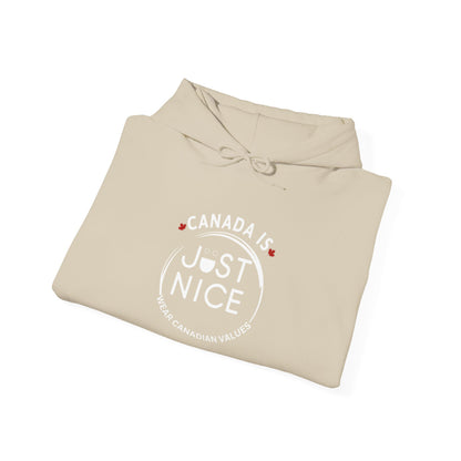 Canada Is Just Nice Hooded Sweatshirt | Unisex Cozy Pullover