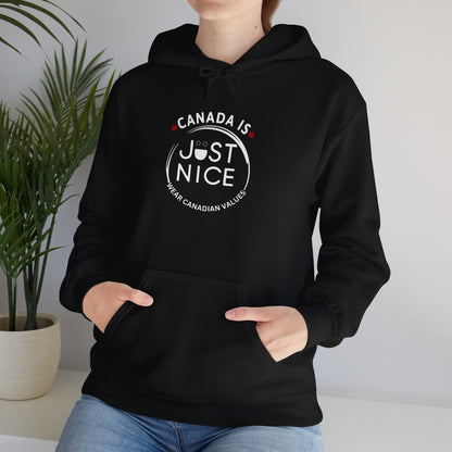Canada Is Just Nice Hooded Sweatshirt | Unisex Cozy Pullover