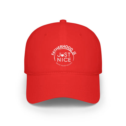 Fatherhood is Just Nice Low Profile Baseball Cap | Perfect Gift for Dads, Casual Style, Summer Accessory, Unique Father's Day Gift