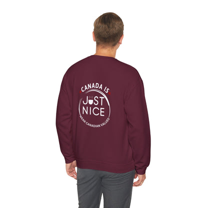 Canada Is Just Nice Crewneck Sweatshirt - Cozy Unisex Sweater