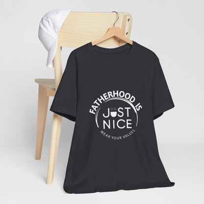 Unisex Jersey Short Sleeve Tee - Present Dad Shirt, Father's Day Gift, Casual Wear, Family T-Shirt, Dad Life Apparel