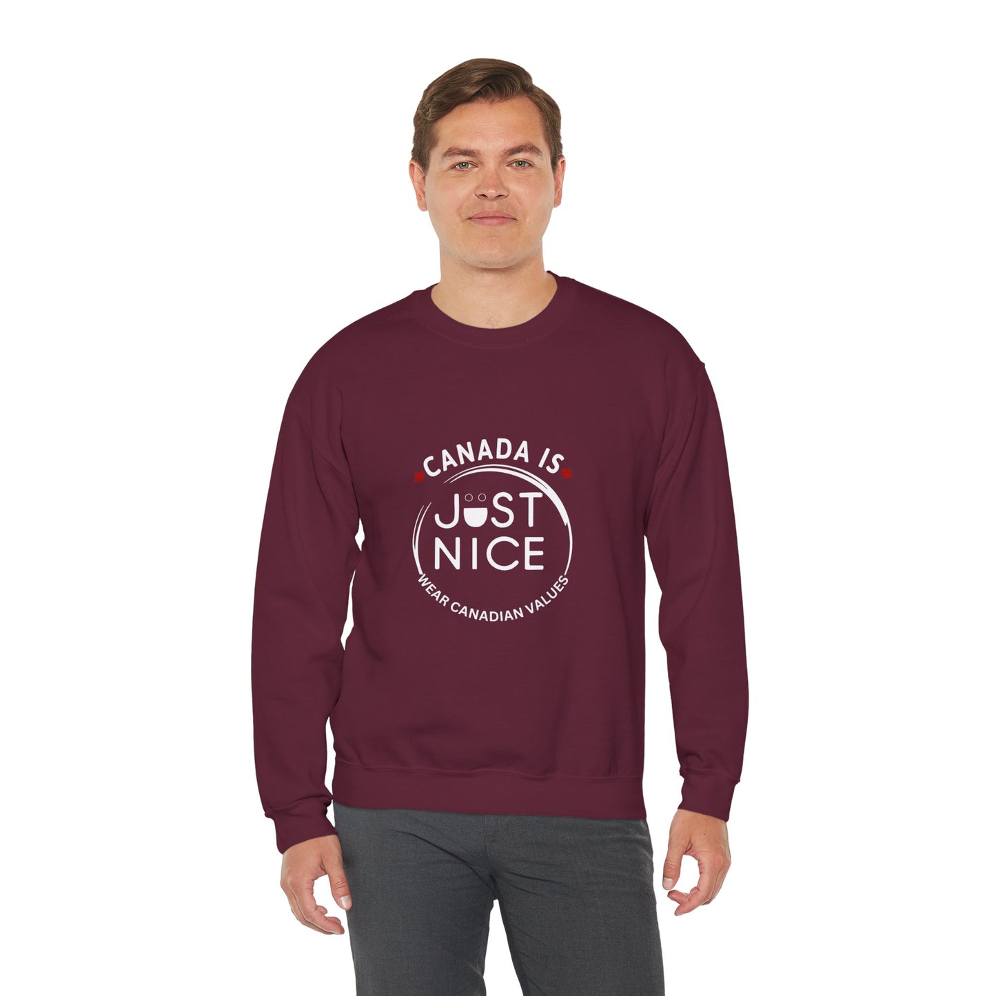 Canada Is Just Nice Crewneck Sweatshirt - Cozy Unisex Sweater