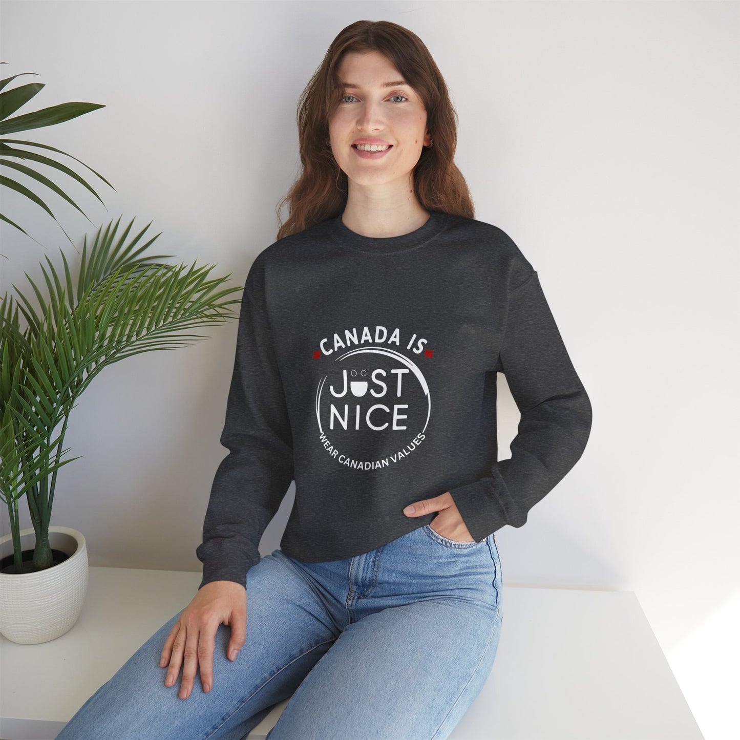 Canada Is Just Nice Crewneck Sweatshirt - Cozy Unisex Sweater