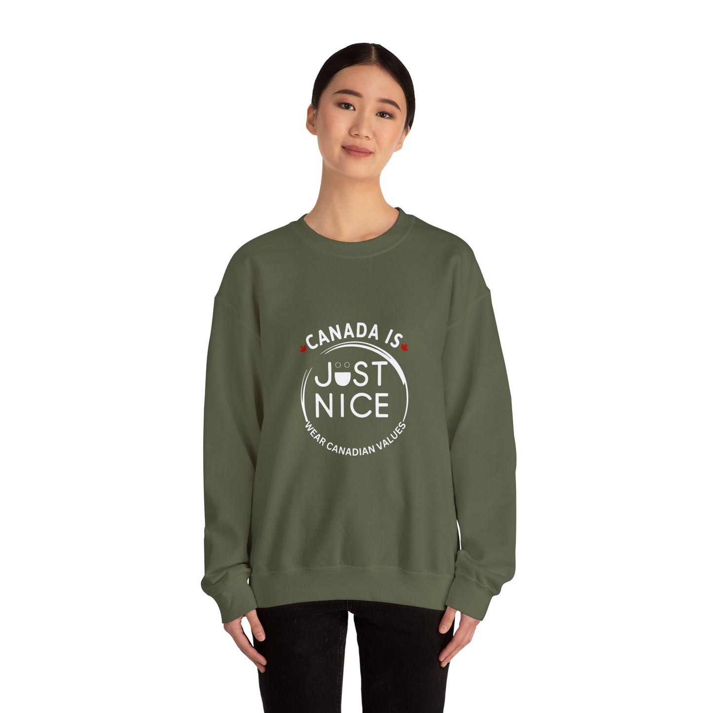 Canada Is Just Nice Crewneck Sweatshirt - Cozy Unisex Sweater