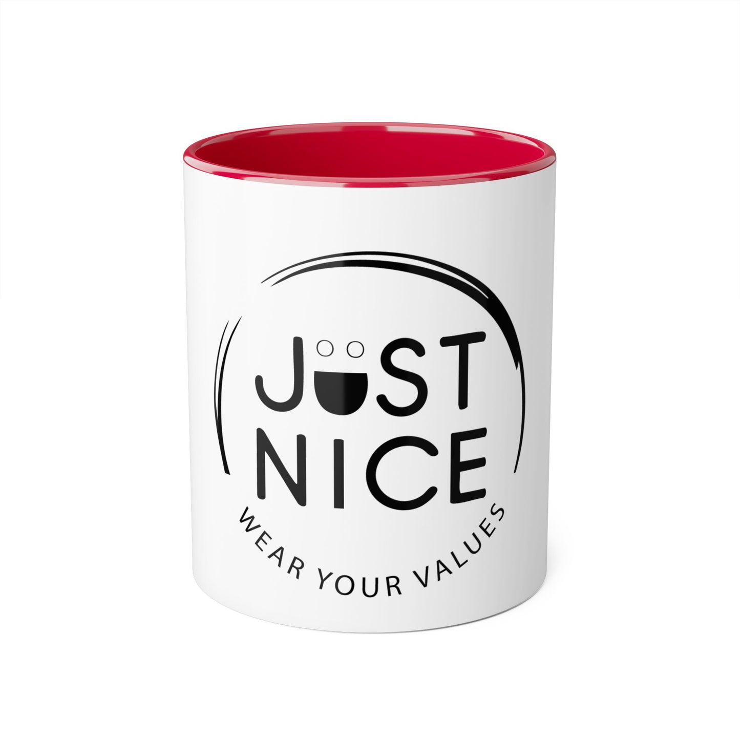Just Nice Accent Mug - 11oz | Stylish Coffee Cup | Gift for Friends | Inspirational Drinkware | Unique Office Mug | Eco-Friendly Design