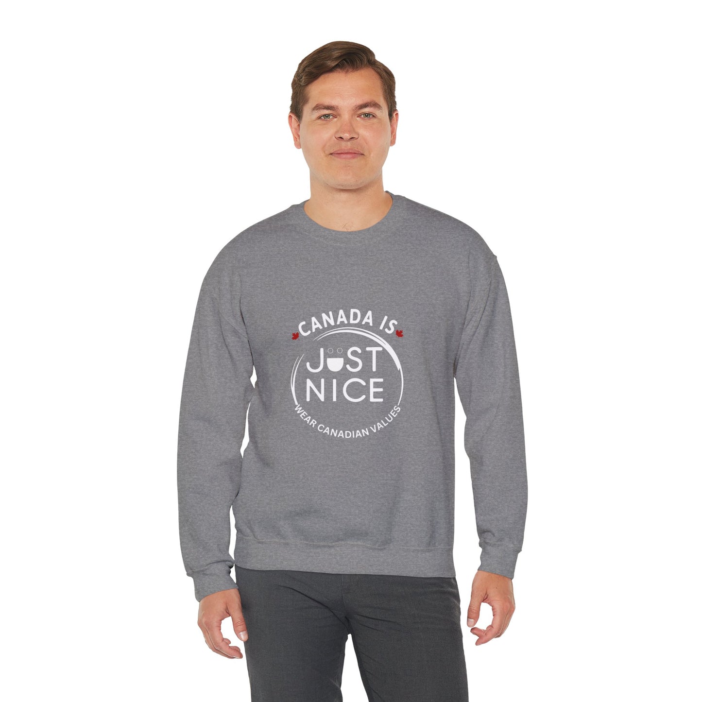 Canada Is Just Nice Crewneck Sweatshirt - Cozy Unisex Sweater