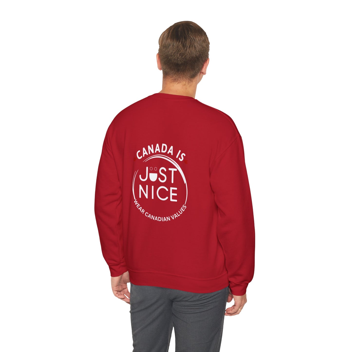 Canada Is Just Nice Crewneck Sweatshirt - Cozy Unisex Sweater for Home & Outdoor