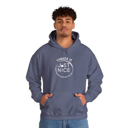 Canada Is Just Nice Hooded Sweatshirt | Unisex Cozy Pullover