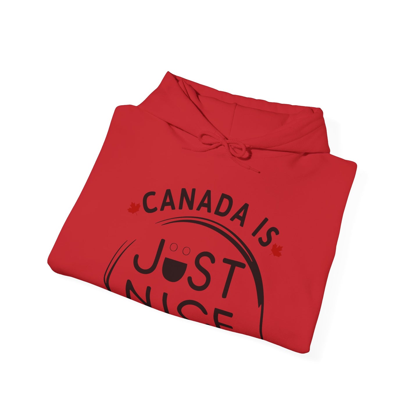 Cozy Canada Sweatshirt | Just Nice Hoodie | Unisex Pullover for Canadians | Gift for Friends | Perfect for Winter & Travel