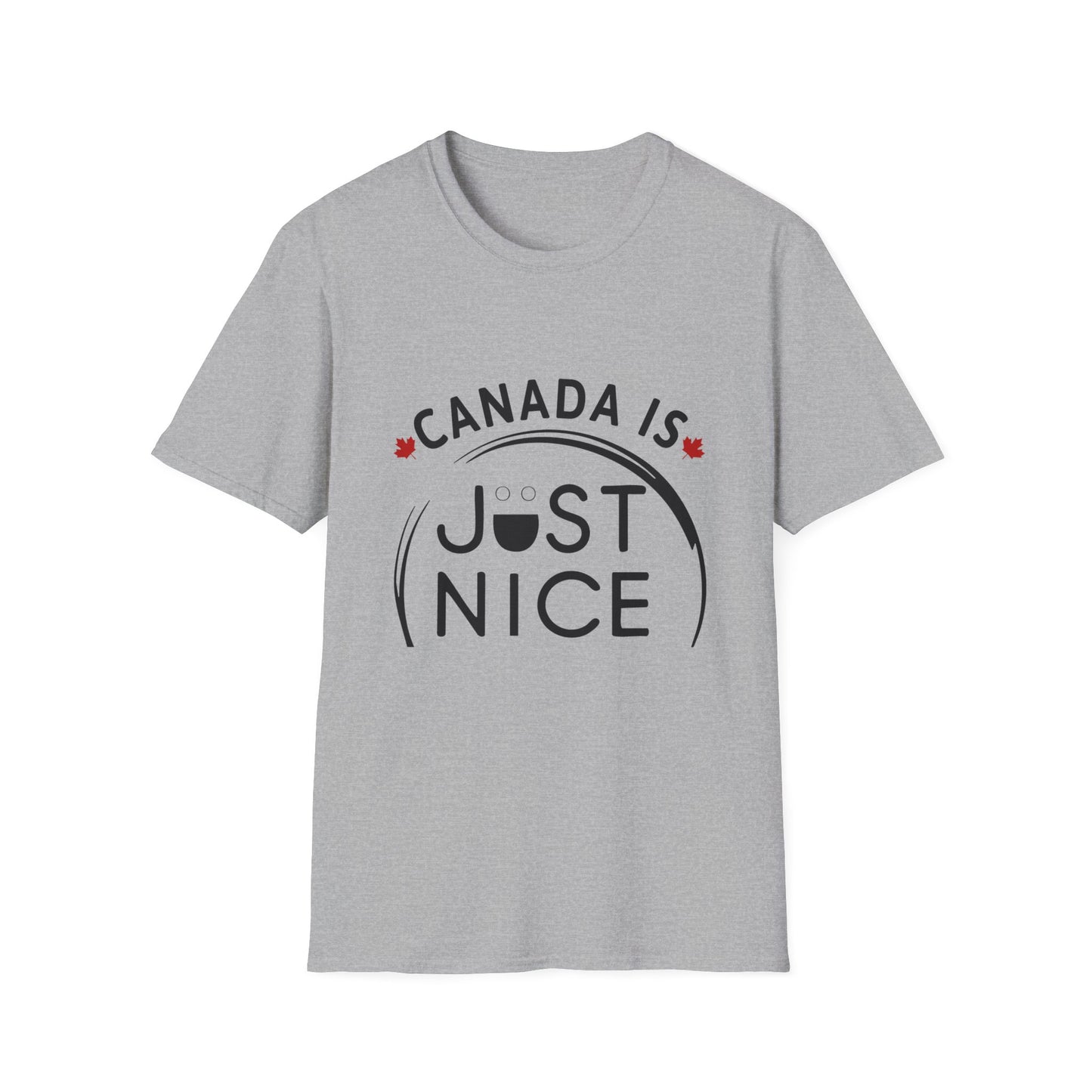Canada is Just Nice Unisex T-Shirt, Cute Canada Tee, Gift for Canadians, Summer Shirt, Travel Apparel