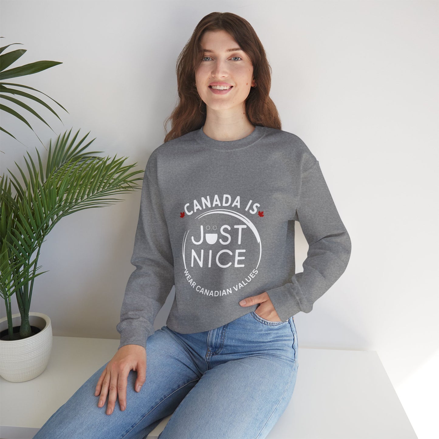 Canada Inspired Unisex Crewneck Sweatshirt - Cozy Fall Style