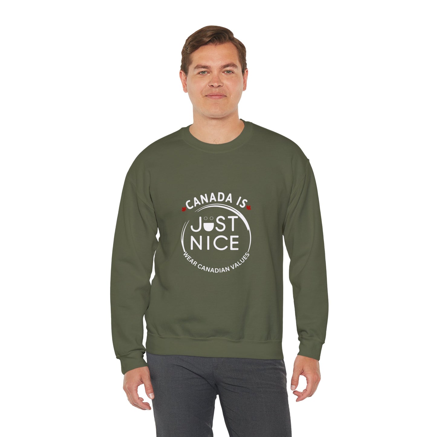 Canada Is Just Nice Crewneck Sweatshirt - Cozy Unisex Sweater